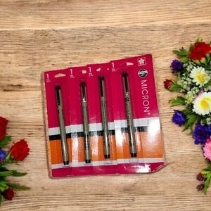 NWT 4 Pack Sakura Pigma Micron Pen 08 .50mm-Black 30881